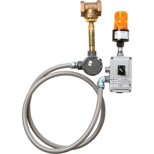 Syst&egrave;me dalarme pour les douches durgence et les installations de lavage des yeux D. Morneault & Fils