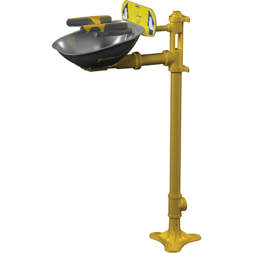 Halo Face/Eyewash Stations, Pedestal Installation, Stainless Steel Bowl D. Morneault & Fils