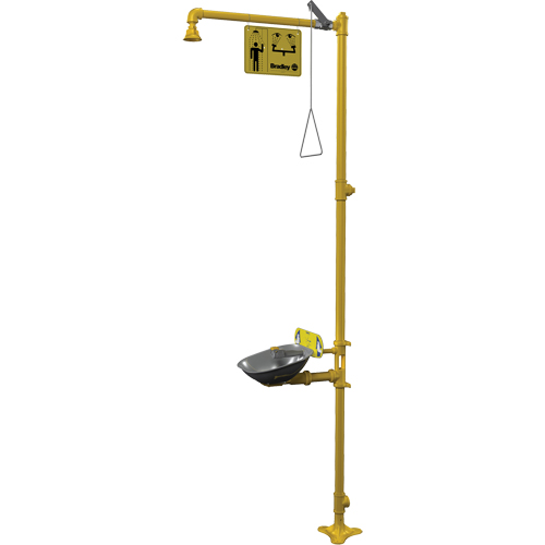 Halo Combination Emergency Shower & Eyewash Station D. Morneault & Fils