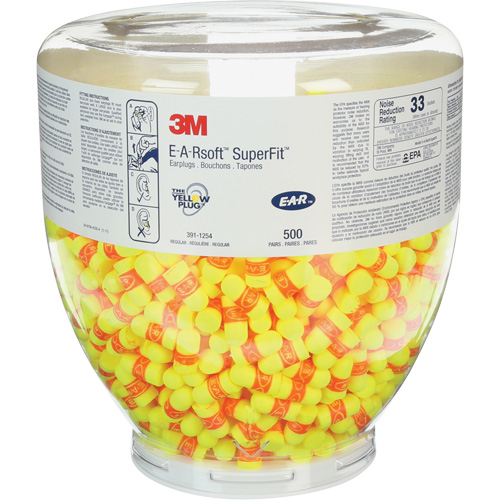 Refill E-A-Rsoft SuperFit One Touch Earplugs, Bulk - Canister D. Morneault & Fils