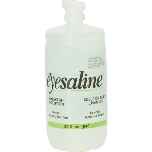 Saline Eyewash Bottles, Full Bottle, 32 oz. D. Morneault & Fils