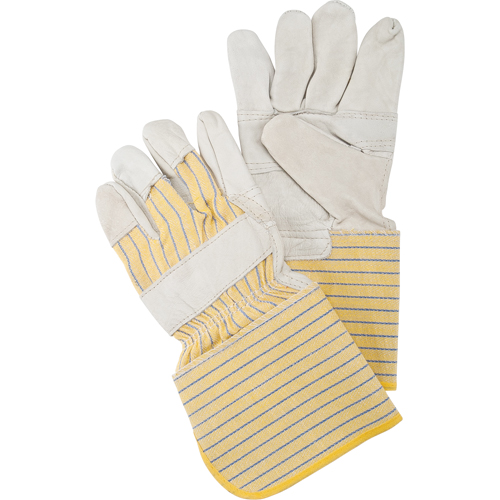 Gants d'ajusteur &agrave; paume renforc&eacute;e, Grand, Paume en Cuir fleur de vache, Doublure en Coton D. Morneault & Fils