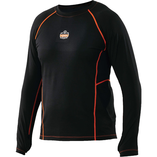 Maillots thermiques &agrave; manches longues, Hommes, Moyen, Noir D. Morneault & Fils
