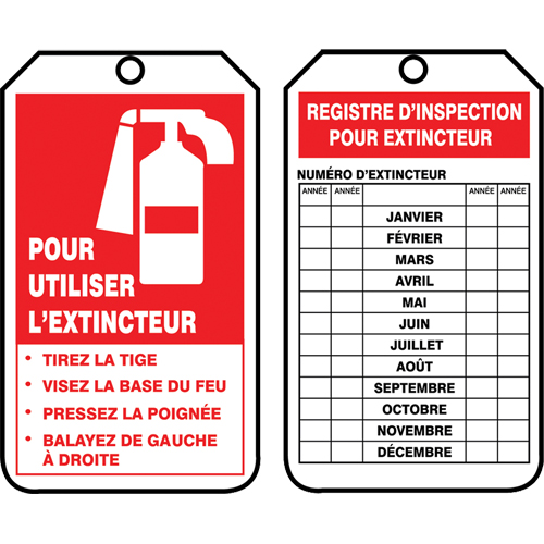 Safety Tags, Cardstock, 3-1/8" W x 5-7/8" H, French D. Morneault & Fils