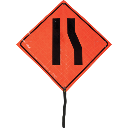 Narrow Road Rolled Sign, 24" x 24", Vinyl, Pictogram D. Morneault & Fils