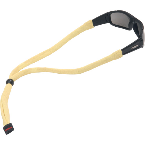 Cordons &agrave; lunettes de s&eacute;curit&eacute; en Kevlar naturel avec embouts standards D. Morneault & Fils