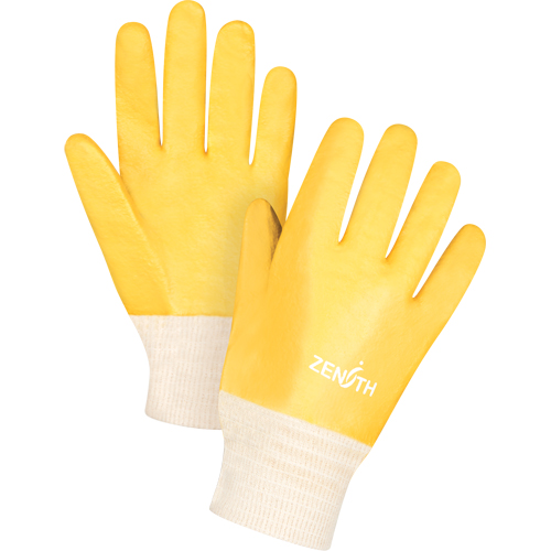 Gants &agrave; fini rugueux et r&eacute;sistants aux produits chimiques, Taille 9, 10" lo, PVC, Doublure en Interlock, 47-mil D. Morneault & Fils