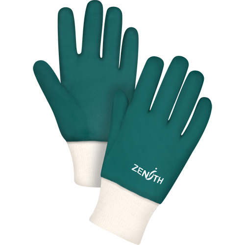Gants verts &agrave; double enduit, 10" lo, PVC, Doublure en Jersey de coton, 70 mils D. Morneault & Fils