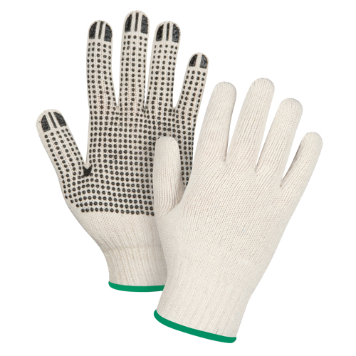 Gants tricot&eacute;s de poids lourd, Poly/coton, Un c&ocirc;t&eacute;, Calibre 7, Moyen D. Morneault & Fils