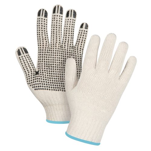 Heavyweight Dotted String Knit Gloves, Poly/Cotton, Single Sided, 7 Gauge, X-Large D. Morneault & Fils