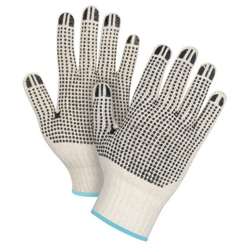 Heavyweight Double-Sided Dotted String Knit Gloves, Poly/Cotton, Double Sided, 7 Gauge, X-Large D. Morneault & Fils