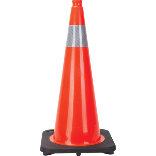 Traffic Cone, 28", Orange, 4" Reflective Collar(s) D. Morneault & Fils