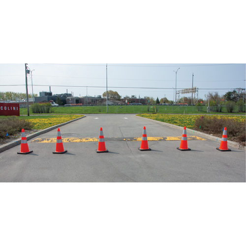 Traffic Cone, 28", Orange, 4" & 6" Reflective Collar(s) D. Morneault & Fils