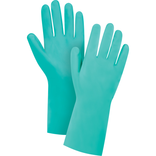 Premium Diamond-Grip Chemical-Resistant Gloves, Size X-Large/10, 13" L, Nitrile, Flock-Lined Inner Lining, 15-mil D. Morneault & Fils