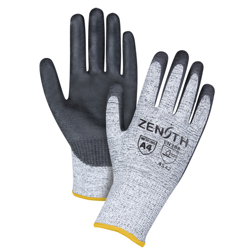 Gants &eacute;lastiques sans coutures r&eacute;sistants &agrave; la coupe, Taille 2T-Grand/11, Calibre 13, Rev&ecirc;tement Polyur&eacute;thane, Enveloppe en PEHP, ANSI/ISEA 105 niveau 4/EN 388 niveau 5 D. Morneault & Fils