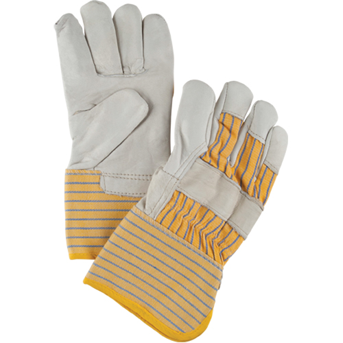 Abrasion-Resistant Winter-Lined Fitters Gloves, Large, Grain Cowhide Palm, Cotton Fleece Inner Lining D. Morneault & Fils