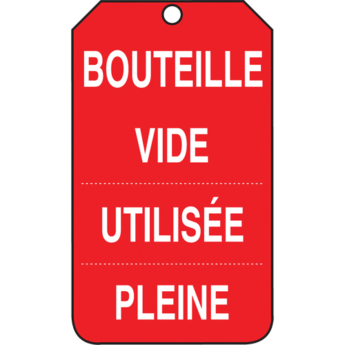 &eacute;tiquettes de s&eacute;curit&eacute; d'inspection et de contr&ocirc;le de l'&eacute;tat de l'&eacute;quipement, Papier cartonn&eacute;, 3-3/8" la x 5-7/8" h, Français D. Morneault & Fils