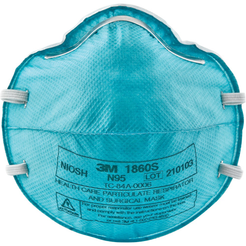 1860S Particulate Healthcare Respirator, N95, NIOSH Certified, Small D. Morneault & Fils