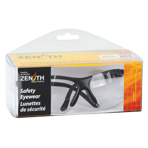 Z1800 Series Reader Safety Glasses, Anti-Scratch, Clear, 2.0 Diopter D. Morneault & Fils