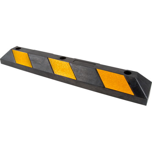 Butoir pour espace de stationnement, Caoutchouc, 3' l, Noir/Jaune D. Morneault & Fils