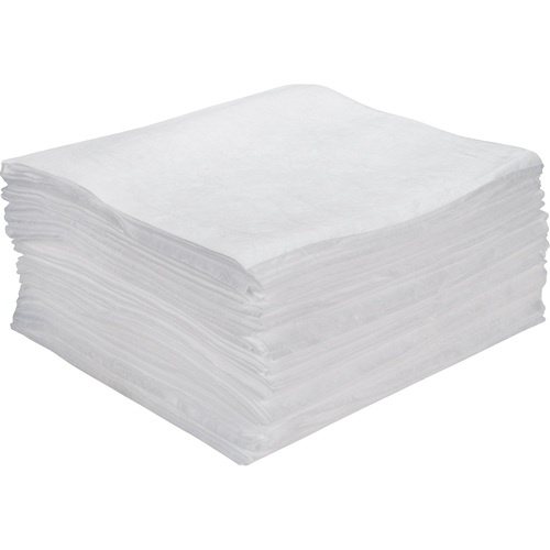 Premium Meltblown Sorbent Pads, Oil Only, 15" x 18", 15 gal. Absorbancy D. Morneault & Fils