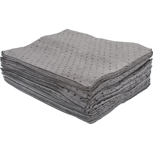 Feuilles absorbantes li&eacute;es de premi&egrave;re qualit&eacute;, Universel, 15" x 17", 15 gal. d'absorption D. Morneault & Fils