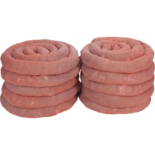 Sorbents Socks, Hazmat, 45 gal. Absorbancy, 3" W x 10' L, Pack of 10 D. Morneault & Fils