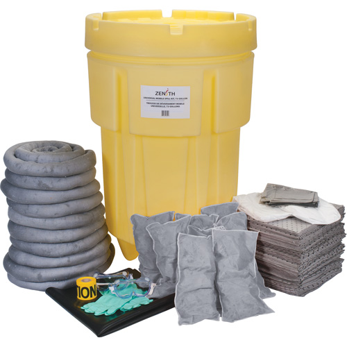 Trousse de lutte contre les d&eacute;versements de premi&egrave;re qualit&eacute; pour atelier, Universel, Baril, Absorbance de 95 gal. US D. Morneault & Fils