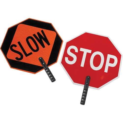 Double-Sided "Stop/Slow" Traffic Control Sign D. Morneault & Fils