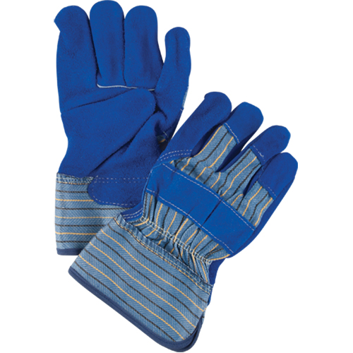 Gants d'ajusteur de premi&egrave;re qualit&eacute; avec coutures en Kevlar, Grand, Paume en Cuir de vache refendu, Doublure en Coton D. Morneault & Fils