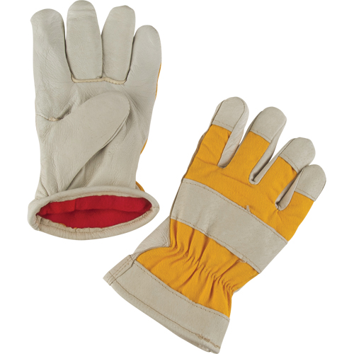 Gants de travail doubl&eacute;s pour l'hiver de premi&egrave;re qualit&eacute;, 2T-Grand, Paume en Cuir fleur de porc, Doublure en Molleton de mousse D. Morneault & Fils