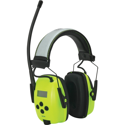 Howard Leight Sync Radio Hi-Visibility Earmuffs, Headband Style, 25 dB D. Morneault & Fils