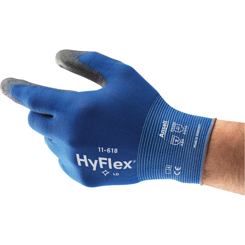 Hyflex &reg; 11-618 Gloves, 6, Polyurethane Coating, 18 Gauge, Nylon Shell D. Morneault & Fils