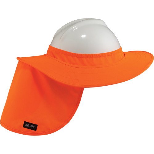 Rebords pour casques de s&eacute;curit&eacute; 6660 Chill-Its, Orange haute visibilit&eacute; D. Morneault & Fils