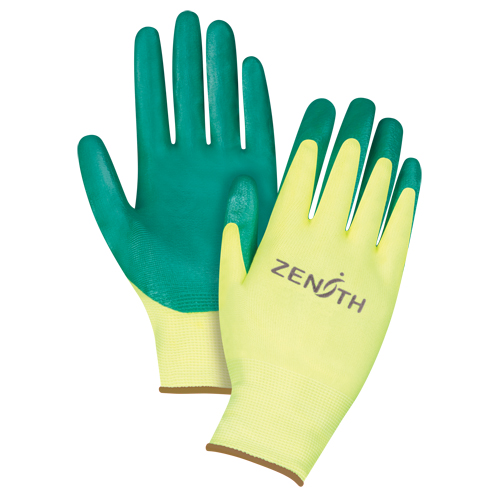 Gants de premi&egrave;re qualit&eacute; ZX-3, 9/Grand, R&ecirc;vetement Nitrile, Calibre 15, Enveloppe en Nylon D. Morneault & Fils