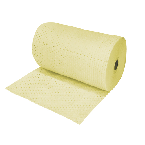 Industrial-Grade Fine Fibre Sorbent Rolls, Heavyweight, 150' L x 30" W, 70 gal. Absorbancy D. Morneault & Fils