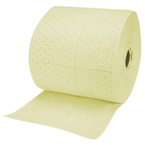 Industrial-Grade Fine Fibre Sorbent Rolls, Heavyweight, 150' L x 15" W, 35 Gal. Absorbancy D. Morneault & Fils