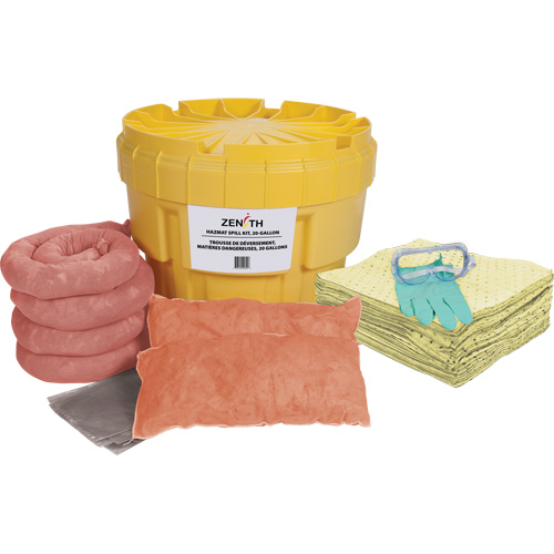 Spill Kit, Hazmat, Overpack/Salvage Drum, 20 US gal. Absorbancy D. Morneault & Fils