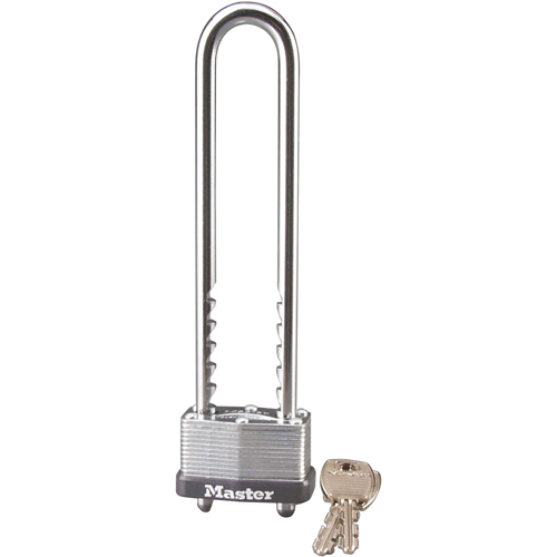 Laminated Padlock, Silver, Keyed Different, Laminated Steel, 1-3/4" Width D. Morneault & Fils