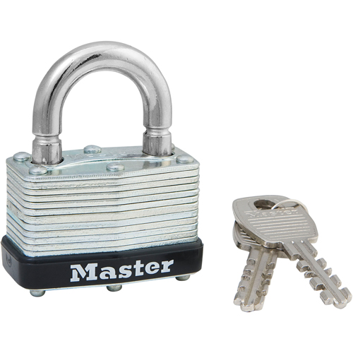 Laminated Padlock, Silver, Keyed Alike, Laminated Steel, 1-3/4" Width D. Morneault & Fils