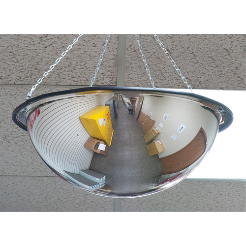 360° Dome Mirror, Full Dome, Open Top, 20" Diameter D. Morneault & Fils