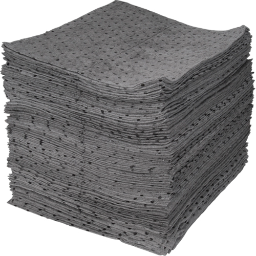 Feuilles absorbantes li&eacute;es de premi&egrave;re qualit&eacute;, Universel, 15" x 17", 30 gal. d'absorption D. Morneault & Fils
