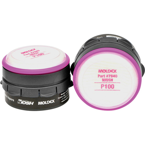 Cartouches pour respirateur, Combinaison cartouche et filtre contre les particules pour gaz/vapeurs/Cartouche gaz/vapeur, Vapeurs organiques/P100 D. Morneault & Fils