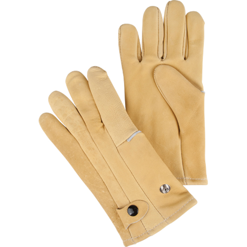 Driver's Style Gloves, Large, Grain Cowhide Palm, Fleece Inner Lining D. Morneault & Fils