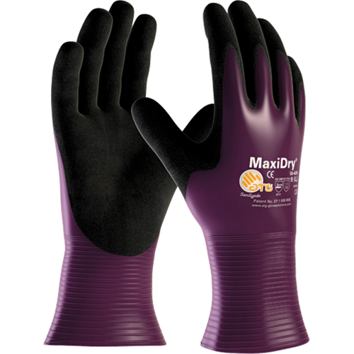 Gants ATG MaxiDry 56-426, 7/Petit, R&ecirc;vetement Nitrile, Calibre 15, Enveloppe en Nylon D. Morneault & Fils