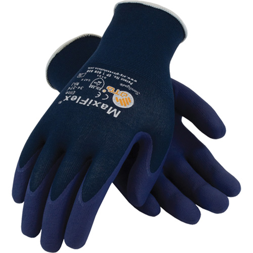 Gants ATG MaxiFlex Elite 34-274, 6/T-petit, R&ecirc;vetement Mousse de nitrile, Calibre 18, Enveloppe en Nylon D. Morneault & Fils