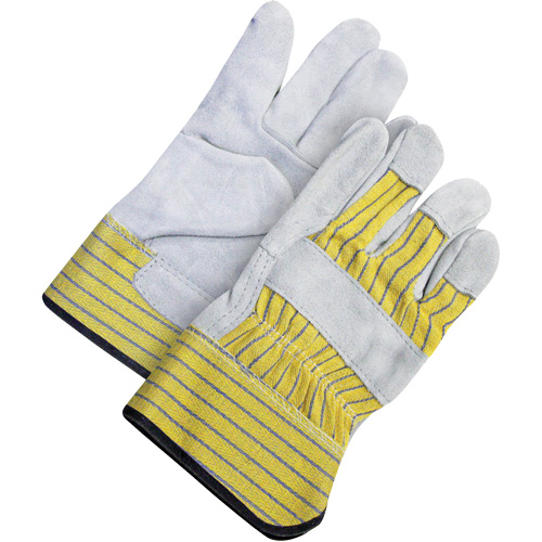 Gants d'ajusteur classiques, Taille unique, Paume en Cuir de vache refendu, Doublure en Molleton D. Morneault & Fils