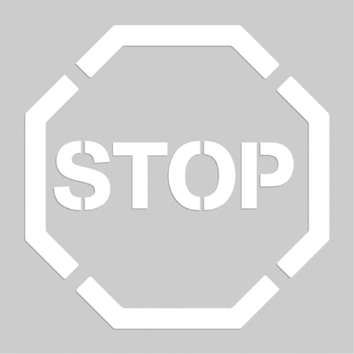 Floor Marking Stencils - Stop, Pictogram, 20" x 20" D. Morneault & Fils