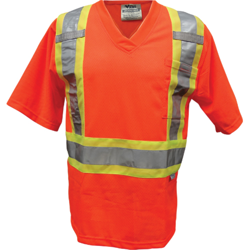 Mesh Safety T-Shirt, Polyester, Small, Orange D. Morneault & Fils