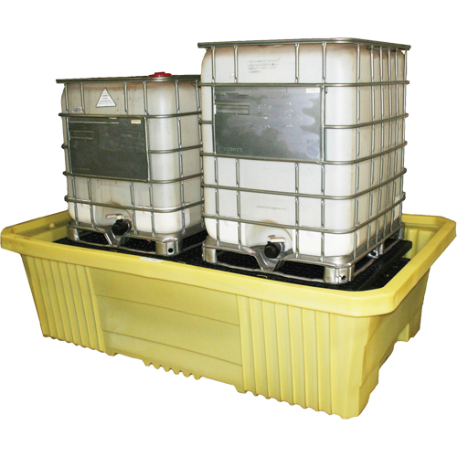 Double IBC 4000i Without Drain, 750 US gal. Spill Capacity, 113" x 71" x 32" D. Morneault & Fils